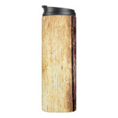 Abschluss alter Holztextur Thermosbecher (Nach rechts gedreht)