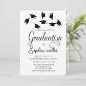 Abschluss an der High School, Graduierungsparty Einladung (Stehend Vorderseite)