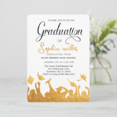Abschluss an der High School, Graduierungsparty Einladung (Stehend Vorderseite)