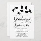 Abschluss an der High School, Graduierungsparty Einladung (Vorne/Hinten)