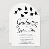 Abschluss an der High School, Graduierungsparty Einladung (Vorne/Hinten)