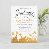 Abschluss an der High School, Graduierungsparty Einladung (Stehend Vorderseite)