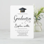 Abschluss an der High School, Graduierungsparty Einladung (Stehend Vorderseite)