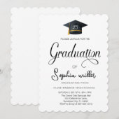 Abschluss an der High School, Graduierungsparty Einladung (Vorne/Hinten)