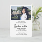 Abschluss an der High School, Graduierungsparty Einladung (Stehend Vorderseite)