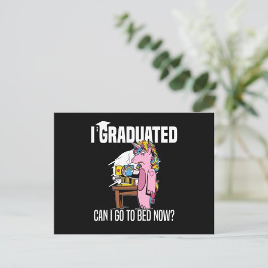 Abschluss an der Mittelschule Postkarte (Stehend Vorderseite)