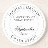 Abschluss an der Universität oder Uni Personalisie Getränkeuntersetzer (Vorne)