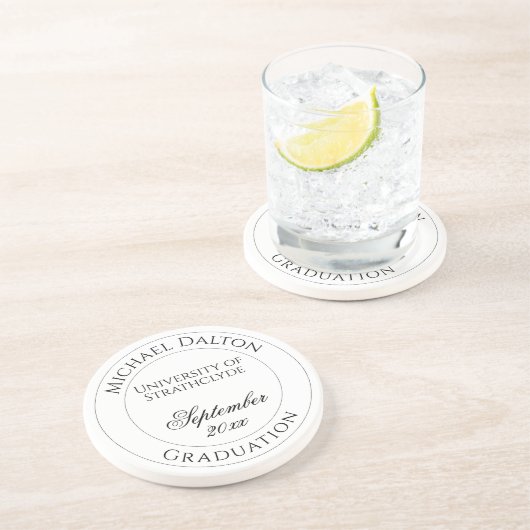 Abschluss an der Universität oder Uni Personalisie Getränkeuntersetzer (Seite)