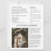 Abschluss Andenken Zeitung Foto Ankündigung (Rückseite)