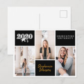 Abschluss Ankündigung 2020 FotoCollage Postkarte (Vorne/Hinten)