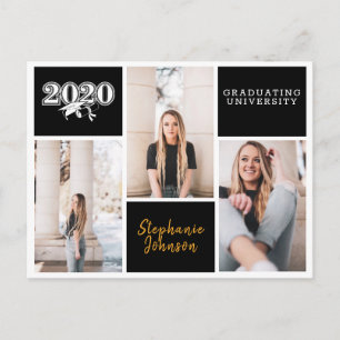 Abschluss Ankündigung 2020 FotoCollage Postkarte