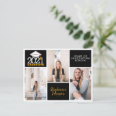 Abschluss-Ankündigung 2021 FotoCollage Postkarte (Stehend Vorderseite)
