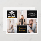 Abschluss-Ankündigung 2021 FotoCollage Postkarte (Vorne/Hinten)