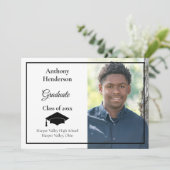 Abschluss Ankündigung Black Cap und Foto (Stehend Vorderseite)