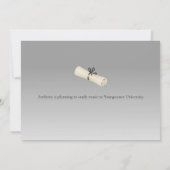 Abschluss Ankündigung Black Cap und Foto (Rückseite)