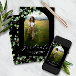 Abschluss Ankündigung Boho Arch Ivy, Schwarz