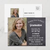 Abschluss Ankündigung Chalkboard Einladung (Vorne/Hinten)