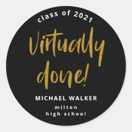 Abschluss Ankündigung Classic Runder Aufkleber