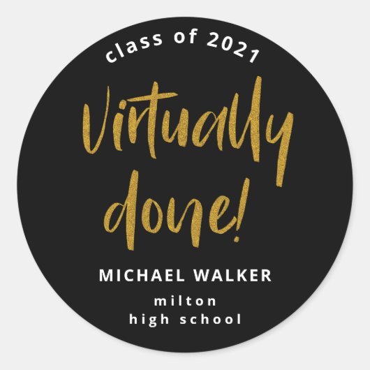 Abschluss Ankündigung Classic Runder Aufkleber (Vorderseite)