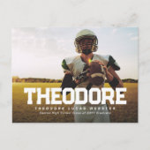 Abschluss-Ankündigung eines Fotos Postkarte (Vorderseite)