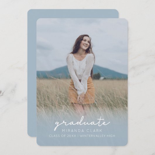 Abschluss-Ankündigung Einladung (Vorne/Hinten)