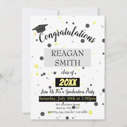 Abschluss Ankündigung Einladung (Vorderseite)