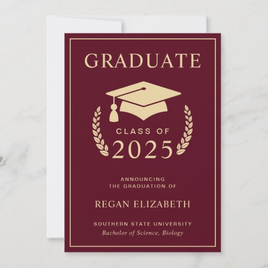 Abschluss Ankündigung Einladung (Vorderseite)