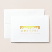 Abschluss Ankündigung Einladung Foil Card (Vorderseite mit Umschlag)