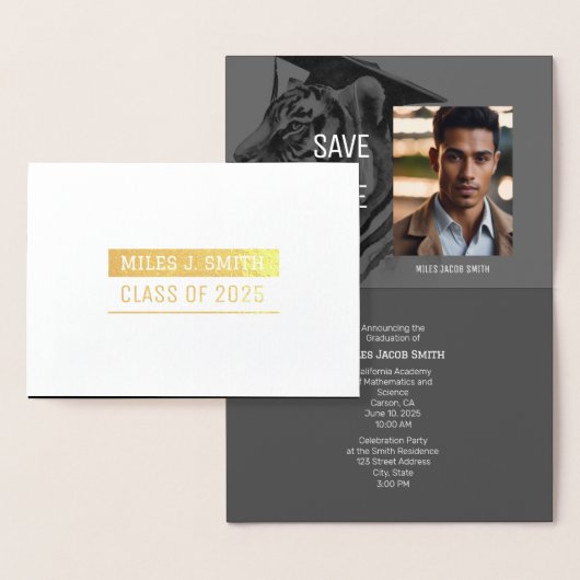 Abschluss Ankündigung Einladung Foil Card (Anzeige)