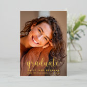 Abschluss Ankündigung Einladung Grad Fotokarte (Stehend vorne)