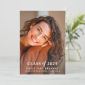 Abschluss Ankündigung Einladung Grad Fotokarte (Stehend Vorderseite)
