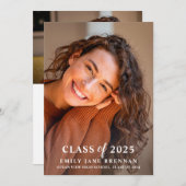 Abschluss Ankündigung Einladung Grad Fotokarte (Vorne/Hinten)