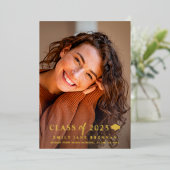 Abschluss Ankündigung Einladung Grad Fotokarte (Stehend vorne)