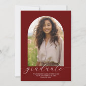 Abschluss Ankündigung Foto Arch - Burgund (Vorderseite)