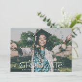 Abschluss-Ankündigung Foto-Karte Ankündigung (Stehend Vorderseite)