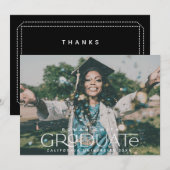 Abschluss-Ankündigung Foto-Karte Ankündigung (Vorne/Hinten)