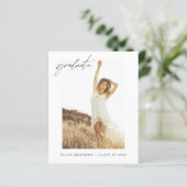 Abschluss Ankündigung Foto Minimalistisch (Stehend Vorderseite)