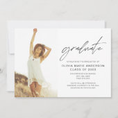 Abschluss Ankündigung Foto Minimalistisch (Vorderseite)