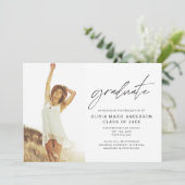 Abschluss Ankündigung Foto Minimalistisch (Stehend Vorderseite)