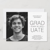 Abschluss Ankündigung Foto Minimalistisch (Vorderseite)