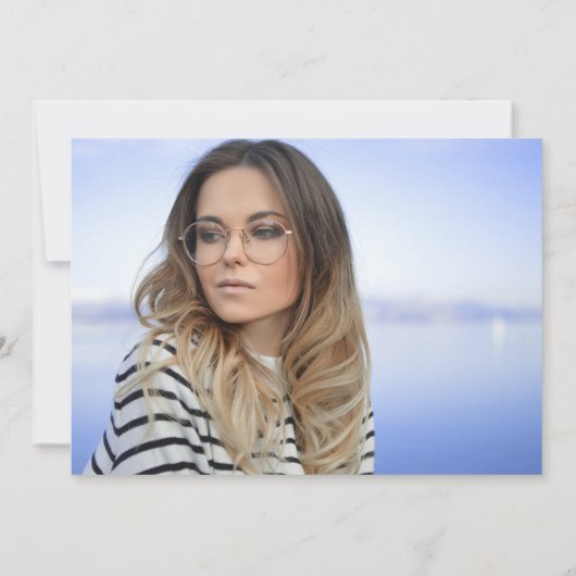 Abschluss Ankündigung Foto Minimalistisch Einfach (Rückseite)