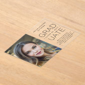 Abschluss Ankündigung Foto Modernes Minimalistisch (Ablage )