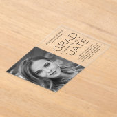 Abschluss Ankündigung Foto Modernes Minimalistisch (Ablage )