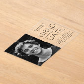 Abschluss Ankündigung Foto Modernes Minimalistisch (Ablage )