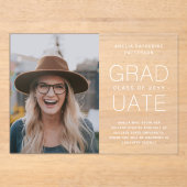 Abschluss Ankündigung Foto Modernes Minimalistisch (Vorderseite)