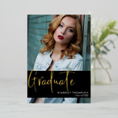 Abschluss Ankündigung Foto Script Modern Einfach (Stehend vorne)