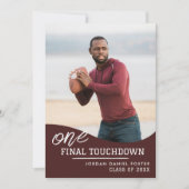 Abschluss-Ankündigung für Fußball-Athletin Einladung (Vorderseite)