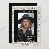 Abschluss Ankündigung für Music Major. (Vorne/Hinten)