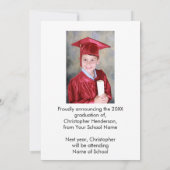 Abschluss-Ankündigung für Skript zwei Fotos Einladung (Rückseite)