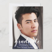 Abschluss-Ankündigung für Skript zwei Fotos Einladung (Vorderseite)